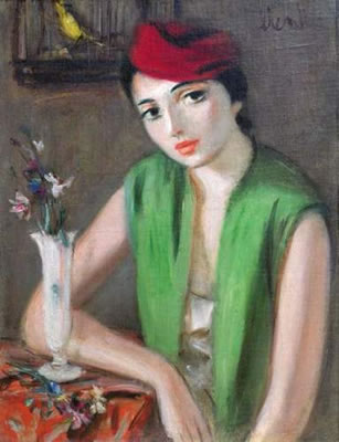 Femme au chapeau rouge