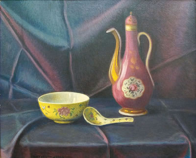 Nature morte à la porcelaine chinoise