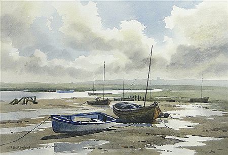 The harbour at Marston by Keith Burtonshaw - Auction record, sale price, and art valuation. Compare with similar artists and explore comparable artworks.