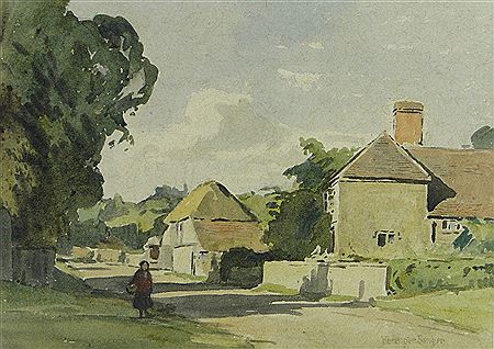 A country lane, Fittleworth by Berenger Benger - Auction record, sale price, and art valuation. Compare with similar artists and explore comparable artworks.