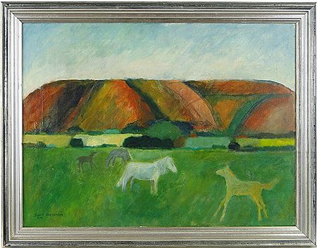Horses in landscape