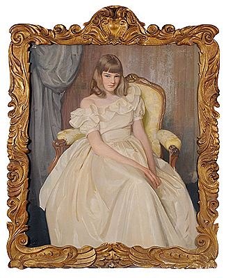 Portrait of Helen Elizabeth Anne Hutchison by William Oliphant Hutchison - Auction record, sale price, and art valuation. Compare with similar artists and explore comparable artworks.