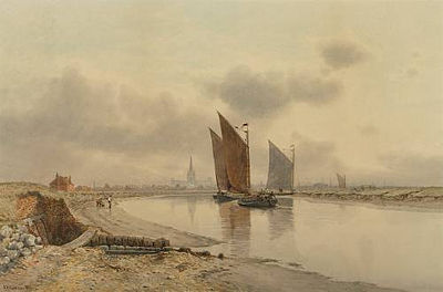 Sample artwork by Charles Harmony (CH) Harrison (1842 - 1902), known for marine painting - View similar artists and auction records