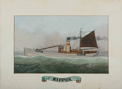 The S.S. Kipper, LT111, off the coast