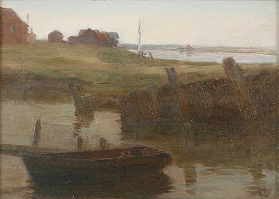Moored rowing boat, Walberswick