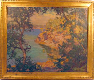 Sample artwork by Charles Henry Richert (1880 - 1974), known for landscape, coastal views, wood blocks; teacher - View similar artists and auction records