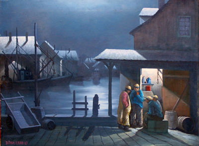 Sample artwork by Ben Paulekas (1915 - 2004), known for harbor scenes, landscapes - View similar artists and auction records