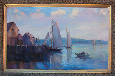 Rockport harbor scene by Alice Estelle Moffatt James - Auction record, sale price, and art valuation. Compare with similar artists and explore comparable artworks.