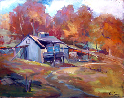 Landscape with sugar shack