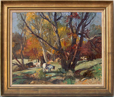 Pastoral scene by Ken Gore - Auction record, sale price, and art valuation. Compare with similar artists and explore comparable artworks.