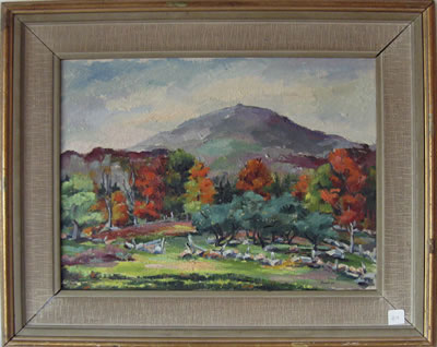 Fall landscape by Christina Bauer - Auction record, sale price, and art valuation. Compare with similar artists and explore comparable artworks.