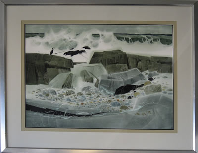 "Sea Sweep and Cormorant" by Robert Eric Moore - Auction record, sale price, and art valuation. Compare with similar artists and explore comparable artworks.