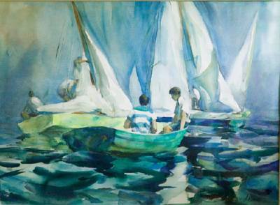 Sailboat Scene by Betty Schlemm - Auction record, sale price, and art valuation. Compare with similar artists and explore comparable artworks.