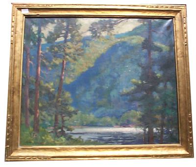 Wooded landscape with stream