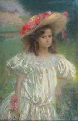 Portrait de fillette au chapeau à fleurs by Charles Lucien Leandre - Auction record, sale price, and art valuation. Compare with similar artists and explore comparable artworks.