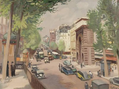 Paris, boulevard Bonnes Nouvelles à la porte Saint-Martin
