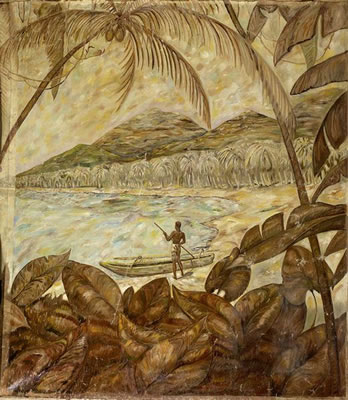 La plage aux palmiers