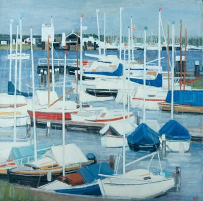 Yachts au mouillage, Hollande