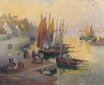 Pêcheurs au port