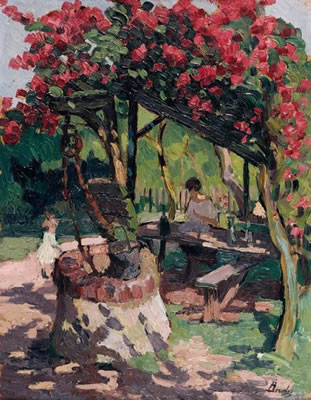 Sous la pergola by Leonard Bordes - Auction record, sale price, and art valuation. Compare with similar artists and explore comparable artworks.