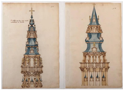 Deux projets de flèche pour un beffroi Vers 1715 (2) by Frans Coppens - Auction record, sale price, and art valuation. Compare with similar artists and explore comparable artworks.