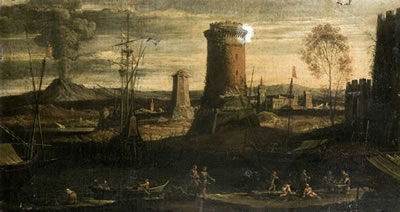 Porto del Mediterraneo con vulcano in eruzione in lontananza by Adriaen Van Der Cabel - Auction record, sale price, and art valuation. Compare with similar artists and explore comparable artworks.