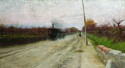 Sulla via di Fornaceta by Adolfo Tommasi - Auction record, sale price, and art valuation. Compare with similar artists and explore comparable artworks.