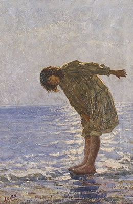 Fanciulla in riva al mare