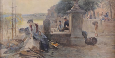 Roma, Scalo a Ripa Grande by Arturo Noci - Auction record, sale price, and art valuation. Compare with similar artists and explore comparable artworks.