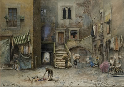 ROME, SCENE OF LIFE CLOSE TO THE GHETTO