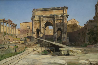 Roma, l'arco di Settimio Severo nel Foro Romano