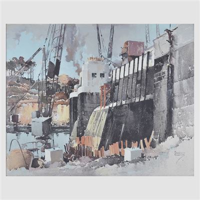 PITLOCHRY DAM by Albert Gordon Thomas - Auction record, sale price, and art valuation. Compare with similar artists and explore comparable artworks.