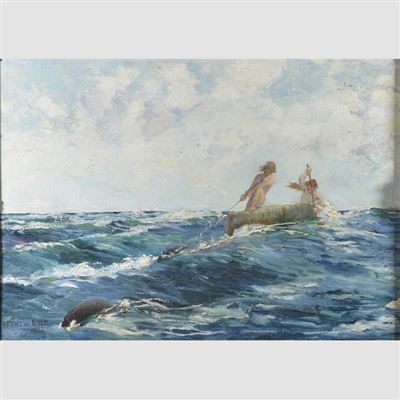 SIRENS IN A CORACLE PULLED BY PORPOISES