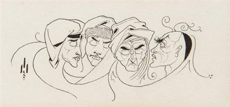Portrait of Aubrey Vincent Beardsley: Vignette for p.13 in Bon-Mots of Sydney Smith and R. Brinsley Sheridan with self-portrait