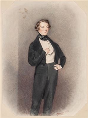 Portrait of Charles George Lovington Barlow by William Buckler - Auction record, sale price, and art valuation. Compare with similar artists and explore comparable artworks.