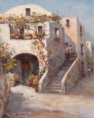 Case a Capri by Valentino White - Auction record, sale price, and art valuation. Compare with similar artists and explore comparable artworks.