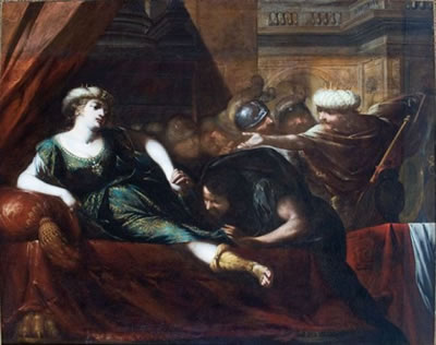 Ammon chiede grazia ad Ester alla presenza di Assuero