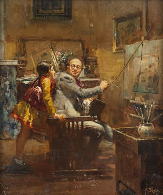 Nell'atelier del pittore