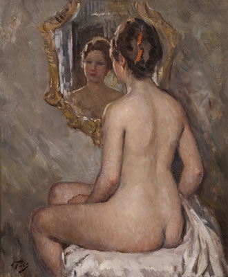 Nudo di donna allo specchio