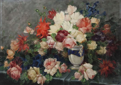 Rose, anemoni e altri fiori in un vaso su un piano by Giuseppe Alberto Cocco - Auction record, sale price, and art valuation. Compare with similar artists and explore comparable artworks.