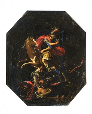 San Giorgio e il drago by Marcantonio Bassetti - Auction record, sale price, and art valuation. Compare with similar artists and explore comparable artworks.