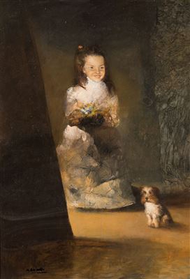 Bambina con cane by Alessandro Kokocinsky - Auction record, sale price, and art valuation. Compare with similar artists and explore comparable artworks.