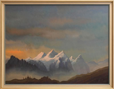 Abendstimmung in den Alpen. by Christian Gotthard Hirsch - Auction record, sale price, and art valuation. Compare with similar artists and explore comparable artworks.