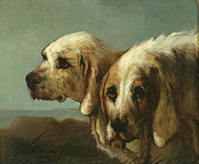 French Hunting Hounds--a pair by Jules Chardigny - Auction record, sale price, and art valuation. Compare with similar artists and explore comparable artworks.