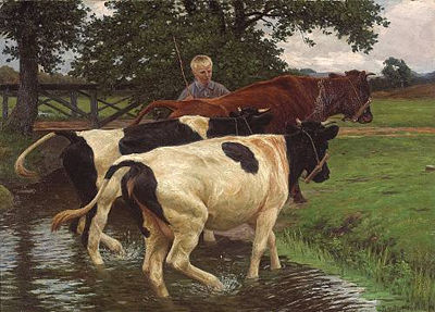 Sample artwork by Poul Steffensen (1866 - 1923), known for realistic landscape and animal painting - View similar artists and auction records