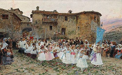 THE FIRST COMMUNION by Mariano Barbasan - Auction record, sale price, and art valuation. Compare with similar artists and explore comparable artworks.