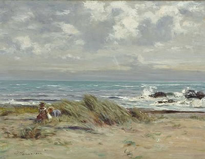 A beach scene with children playing by John Henderson - Auction record, sale price, and art valuation. Compare with similar artists and explore comparable artworks.