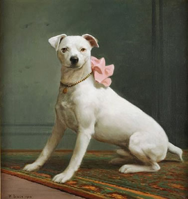 Sample artwork by William Bruce (1861 - 1911), known for tonalist landscape, portrait and animal-dog painting - View similar artists and auction records