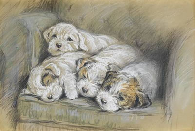 Sample artwork by Lucy Dawson (1867 - 1958), known for animal sketches - View similar artists and auction records