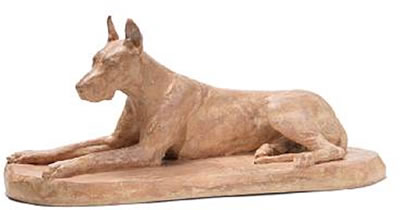 Sample artwork by Richard Fath (1900 - 1952), known for realist style animal and child figure bronze sculpture, dogs - View similar artists and auction records
